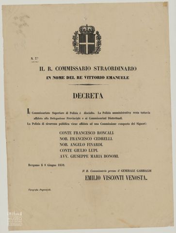 IL R. COMMISSARIO STRAORDINARIO IN NOME DEL RE VITTORIO EMANUELE