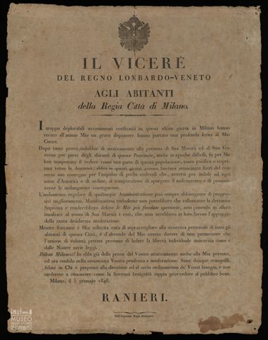 IL VICERE' DEL REGNO LOMBARDO VENETO