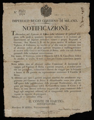 IMPERIALE REGIO GOVERNO DI MILANO