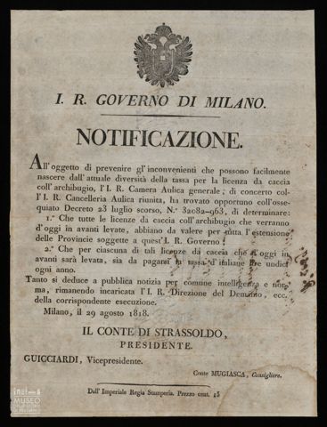 IMPERIALE REGIO GOVERNO DI MILANO