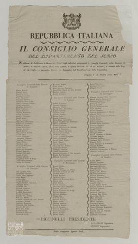 REPUBBLICA ITALIANA. IL CONSIGLIO GENERALE DEL DIPARTIMENTO DEL SERIO