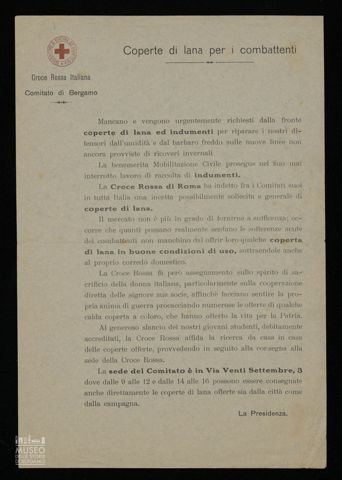 COPERTE DI LANA PER I COMBATTENTI
