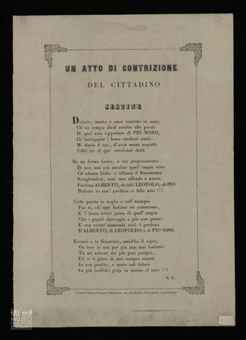 UN ATTO DI CONTRIZIONE DEL CITTADINO