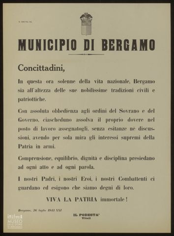 MUNICIPIO DI BERGAMO. CONCITTADINI