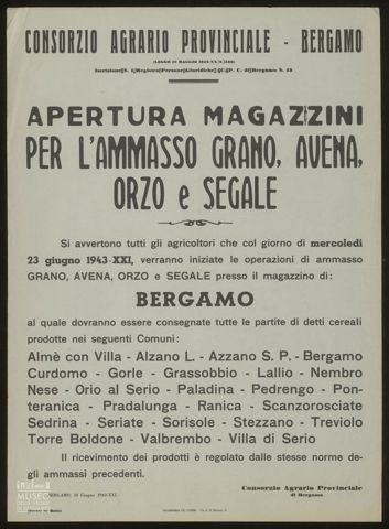 CONSORZIO AGRARIO PROVINCIALE - BERGAMO