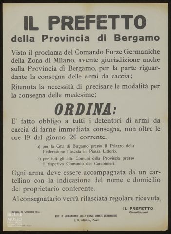 IL PREFETTO DELLA PROVINCIA DI BERGAMO