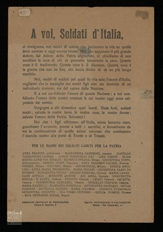 A VOI, SOLDATI D'ITALIA