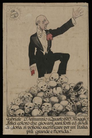 GABRIELE D'ANNUNZIO (QUARTO 1915 MAGGIO): 