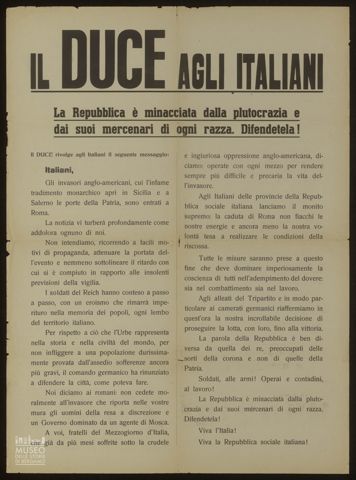 IL DUCE AGLI ITALIANI
