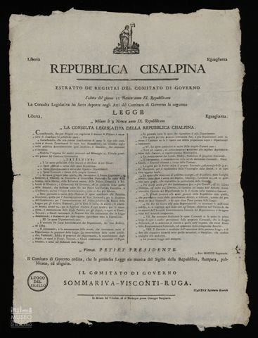 LA CONSULTA LEGISLATIVA DELLA REPUBBLICA CONSIDERANDO