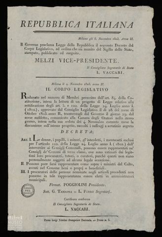 REPUBBLICA ITALIANA. IL GOVERNO PROCLAMA LEGGE DELLA REPUBBLICA IL SEGUENTE
