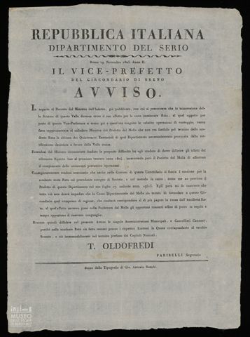 IN SEGUITO AL DECRETO DEL MINISTRO DELL'INTERNO