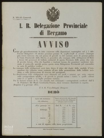 I.R. DELEGAZIONE PROVINCIALE DI BERGAMO AVVISO COME GIA' PRECEDENTEMENTE