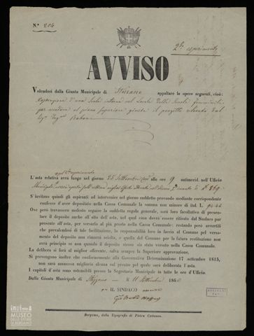 AVVISO. VOLENDOSI DALLA GIUNTA MUNICIPALE DI STEZZANO