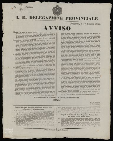 I.R. DELEGAZIONE PROVINCIALE. AVVISO