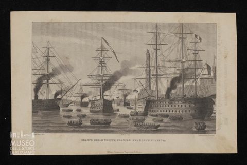 Sbarco delle truppe francesi nel porto di Genova