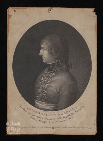 Giovanni Paradisi Membro del Direttorio Esecutivo della Repubblica Cisalpina, Nato a Reggio lì 19 Novembre 1760