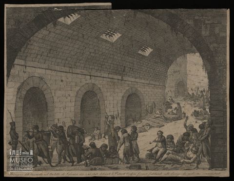 Disegno delle Casematte nel Castello di Sebenico ove sono stati detenuti li Patrioti Cisalpini formato fedelmente sulli disegni da medesimi somministrati