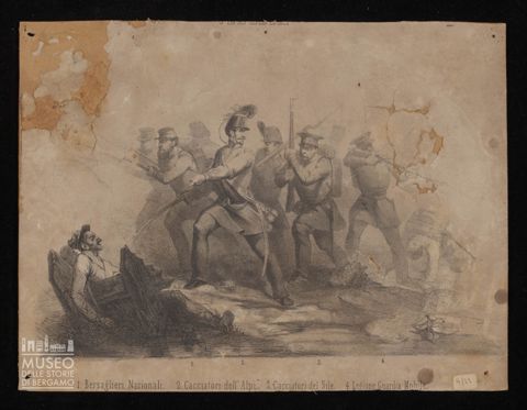 Venezia. Bersaglieri nazionali. Cacciatori delle Alpi. Cacciatori del Sile. Legione Guardia Mobile