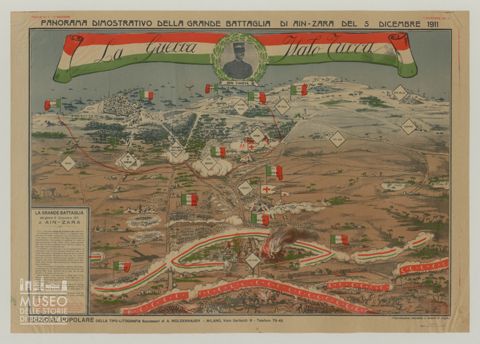 Panorama dimostrativo della grande battaglia di Ain - Zara del 5 dicembre 1911