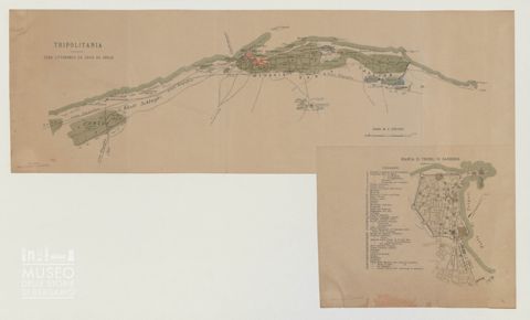 Tripolitania zona litoranea da Zavia ad Argub //Pianta di Tripoli e Barberia