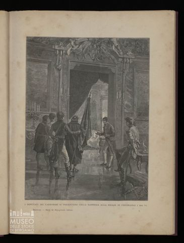 I deputati dei carbonari si presentano colla bandiera alla Reggia di Ferdinando I