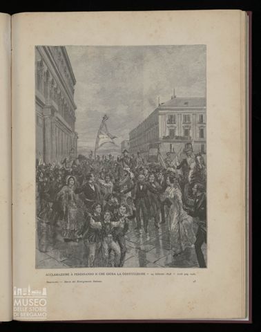 Acclamazione a Ferdinando II che giura la costituzione