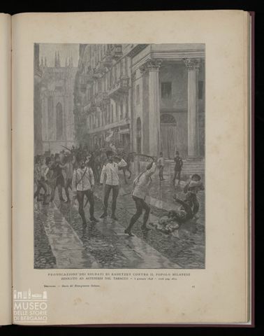Provocazione dei soldati di Radetzky contro il popolo milanese risoluto ad astenersi dal tabacco - 3 gennaio 1848 -