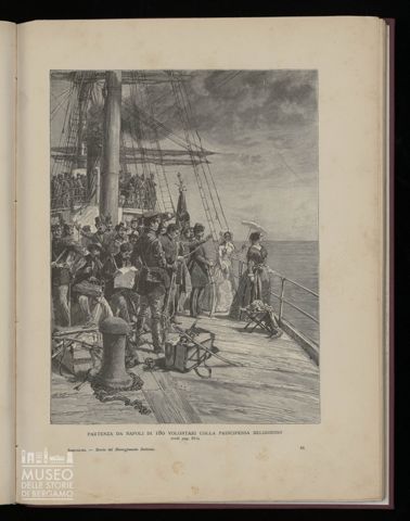 Partenza da Napoli di 180 volontari colla principessa Belgioioso