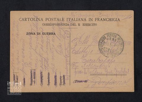 Agazzi Celso, caporale, 22° Fanteria, 2a Compagnia, 16a Divisione a Editta e Camilla Tiraboschi