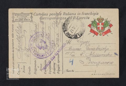 Agazzi Celso, caporale maggiore, 22° Fanteria, 1a Sezione M[itraglieri] a Tiraboschi Marco