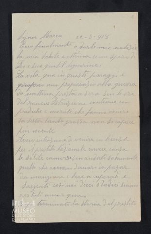 Amaglio Giovanni, 68° Reggimento Fanteria, 3° Reggimento, 9a Compagnia a Tiraboschi Marco