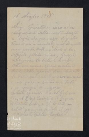 Amaglio Giuseppe, 59° Battaglione Fanteria, 3a Compagnia a Tiraboschi Marco