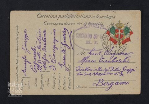 Amaglio Giuseppe, 59° Battaglione Fanteria, Milizia Territoriale, 3a Compagnia a Tiraboschi Marco