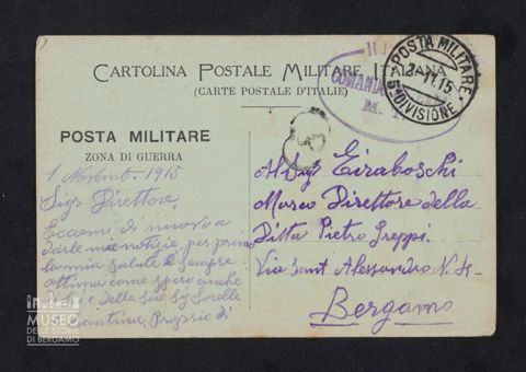 Amaglio Giuseppe, 59° Battaglione Fanteria, Milizia Territoriale, 3a Compagnia a Tiraboschi Marco