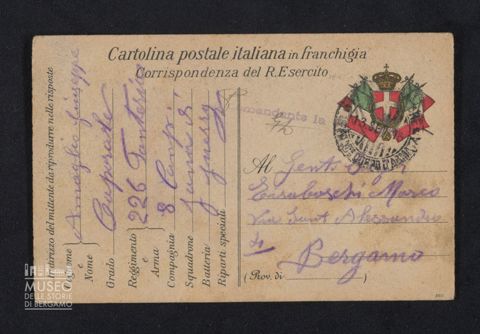 Amaglio Giuseppe, caporale, 226° Reggimento Fanteria, 8a Compagnia a Tiraboschi Marco