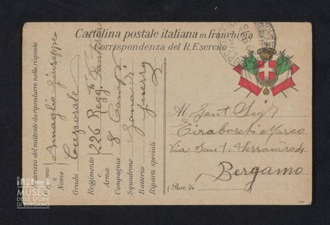 Amaglio Giuseppe, caporale, 226° Reggimento Fanteria, 8a Compagnia a Tiraboschi Marco