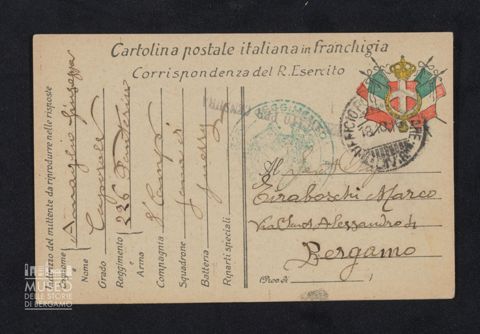 Amaglio Giuseppe, caporale, 226° Reggimento Fanteria, 8a Compagnia a Tiraboschi Marco