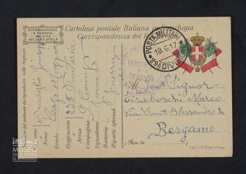 Amaglio Giuseppe, caporale maggiore, 238° Reggimento Fanteria, 9a Compagnia a Tiraboschi Marco