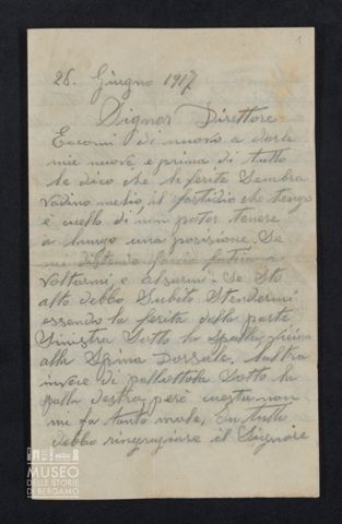 Amaglio Giuseppe a Tiraboschi Marco dall'Ospedale Militare di riserva, II reparto chirurgia, di Este