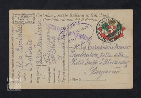 Bertulessi Elia, 230° Fanteria, 2a Compagnia, 3° Plotone a Tiraboschi Marco