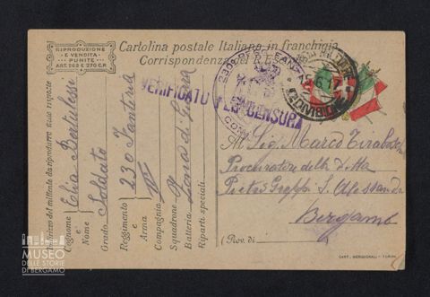 Bertulessi Elia, 230° Fanteria, 2a Compagnia a Tiraboschi Marco