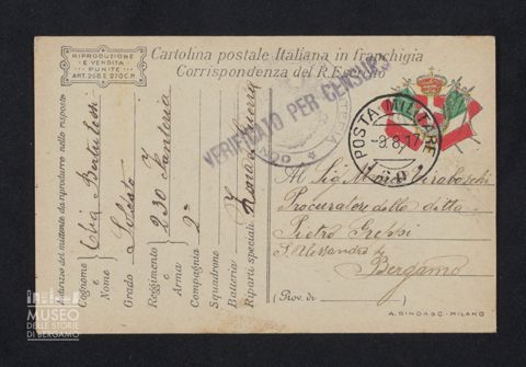 Bertulessi Elia, 230° Fanteria, 2a Compagnia a Tiraboschi Marco