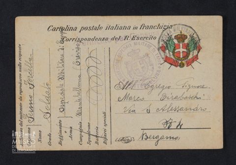 Forcella Fermo, soldato, Ospedale Militare di Tappa, Montebelluna a Tiraboschi Marco