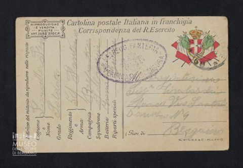 Forcella Fermo, soldato 59° Fanteria, Reparto Salmerie a Tiraboschi Marco