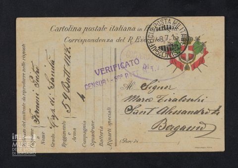 Fornoni Pietro, caporale di sanità, 59° Battaglione Milizia Territoriale, 4a Compagnia a Tiraboschi Marco