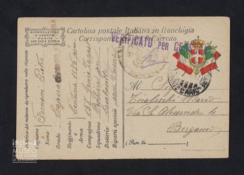 Fornoni Pietro, caporale, Centuria 1186 presso 158 Genio Zappatori, Peschiera per Cavalcaselle (VR) a Tiraboschi Marco