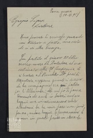 Lecchi Giuseppe, 3° Genio Telegrafisti, 67a Compagnia a Tiraboschi Marco