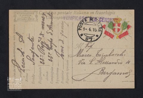 Leccioli Antonio, sergente, 22° Reggimento di marcia, 22° Corpo d'Armata a Tiraboschi Marco