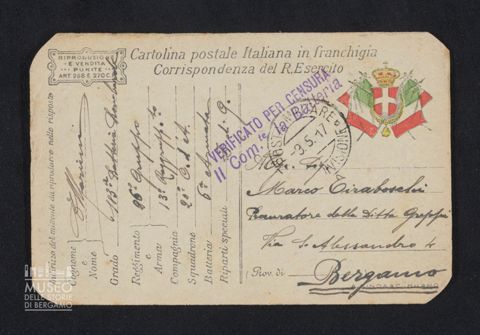 Marieni Emilio, 183a Batteria Bombarde, 26° Gruppo, 13° Raggruppamento, 20° Corpo d' Armata, 6a Armata a Tiraboschi Marco